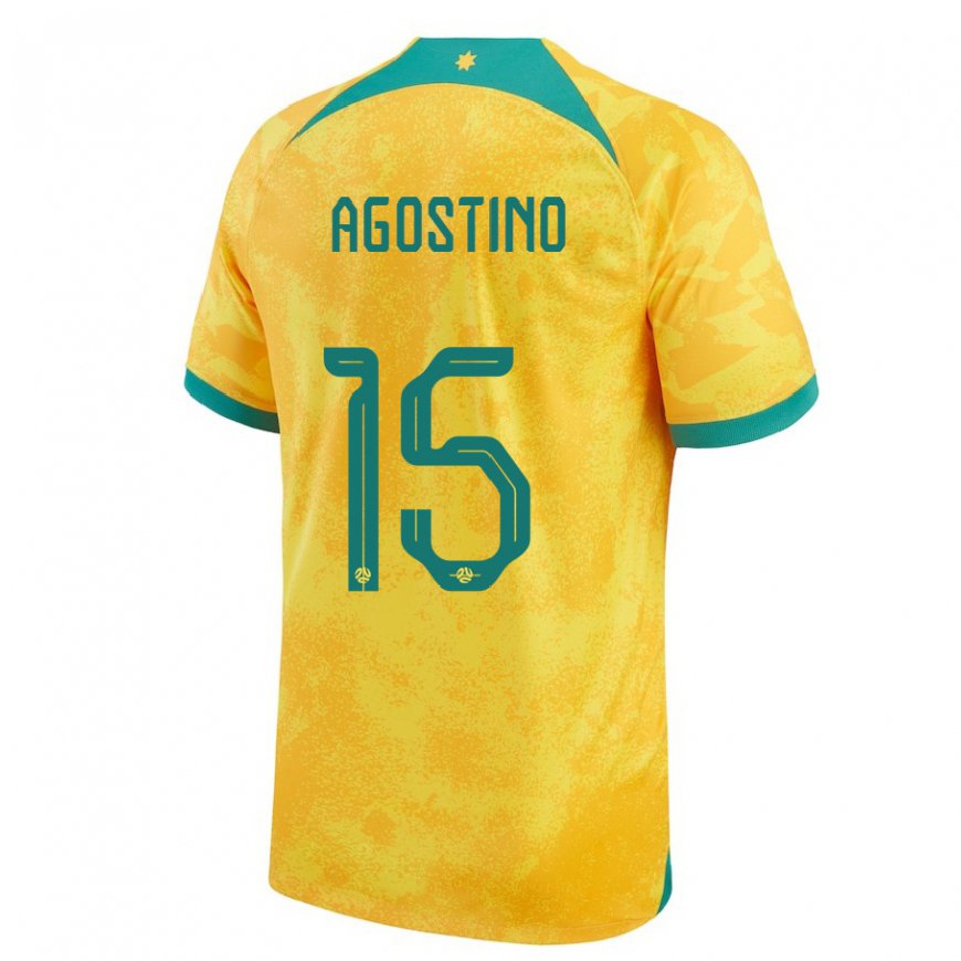 Kandiny Kinder Australische Nick D'agostino #15 Gold Heimtrikot Trikot 22-24 T-shirt Österreich