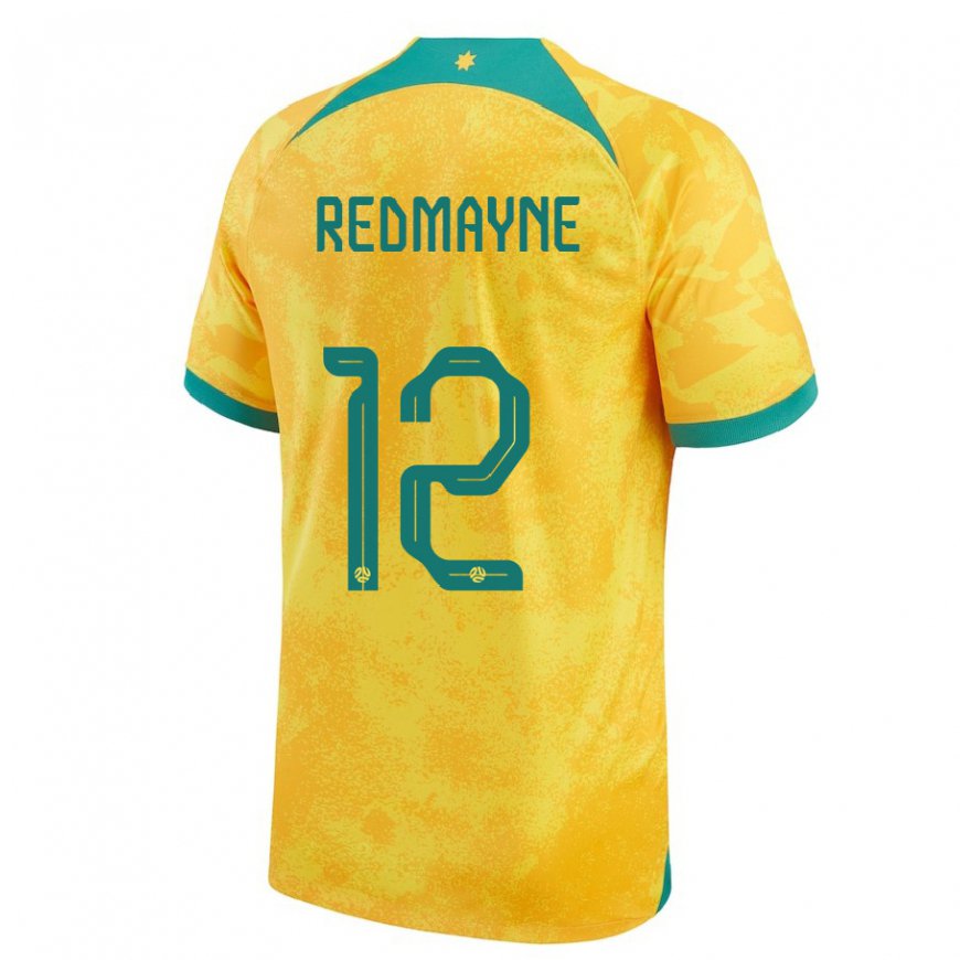 Kandiny Kinderen Australisch Andrew Redmayne #12 Gouden Thuisshirt Thuistenue 22-24 T-shirt