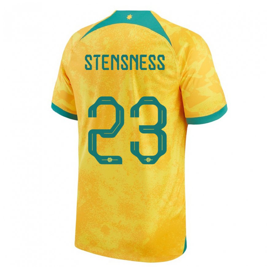 Kandiny Kinderen Australisch Gianni Stensness #23 Gouden Thuisshirt Thuistenue 22-24 T-shirt