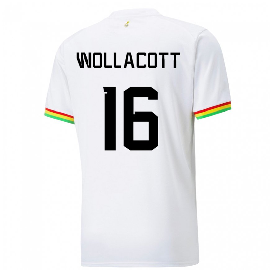 Kandiny Kinderen Ghanees Joe Wollacott #16 Wit Thuisshirt Thuistenue 22-24 T-shirt België