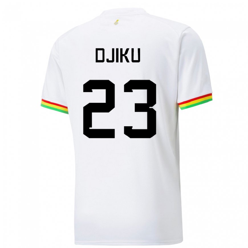 Kandiny Kinderen Ghanees Alexander Djiku #23 Wit Thuisshirt Thuistenue 22-24 T-shirt België