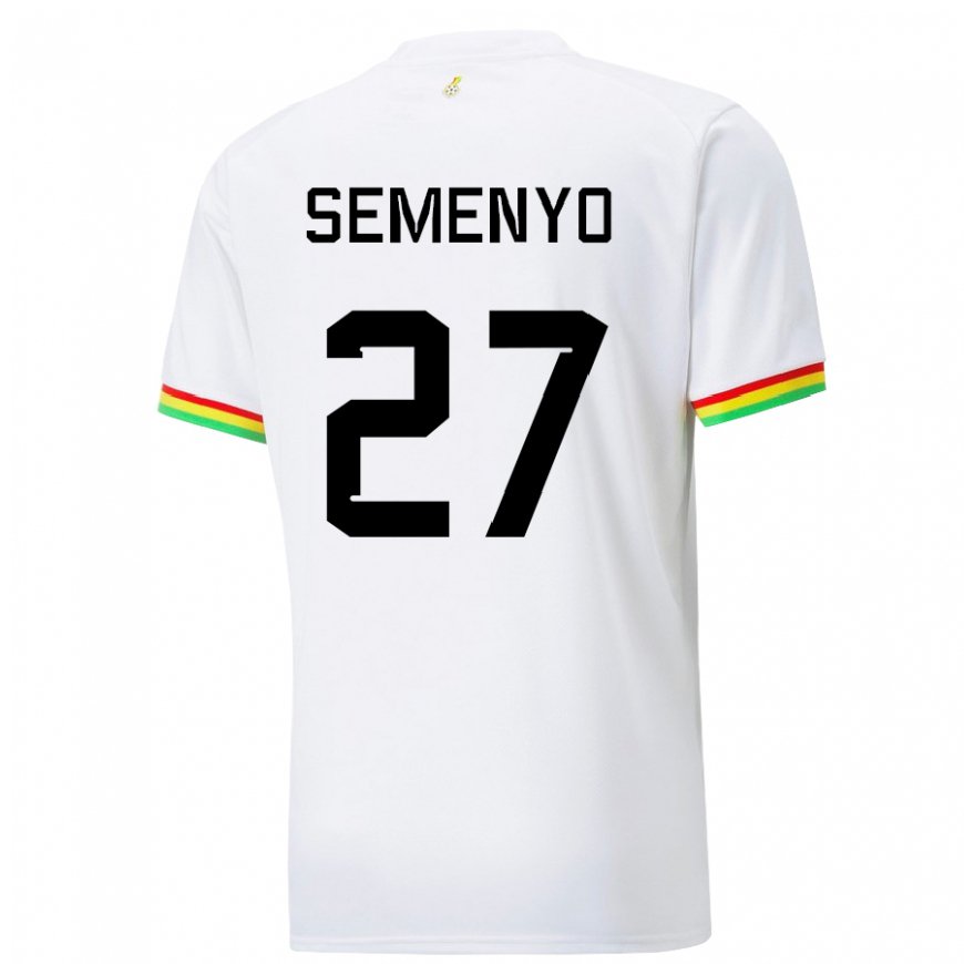 Kandiny Niño Camiseta Ghana Antoine Semenyo #27 Blanco 1ª Equipación 22-24 La Camisa