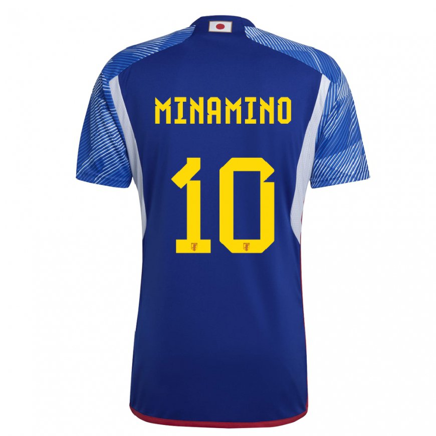 Kandiny Kinderen Japans Takumi Minamino #10 Koningsblauw Thuisshirt Thuistenue 22-24 T-shirt België