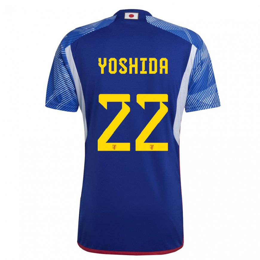 Kandiny Kinder Japanische Maya Yoshida #22 Königsblau Heimtrikot Trikot 22-24 T-shirt Österreich