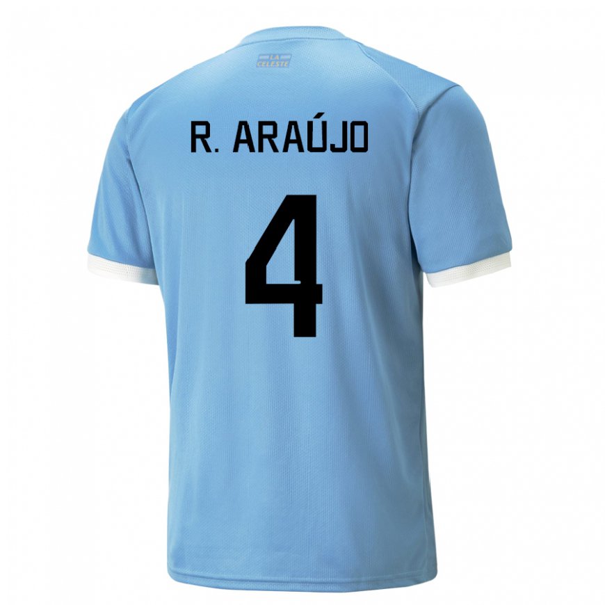 Kandiny Kinder Uruguayische Ronald Araujo #4 Blau Heimtrikot Trikot 22-24 T-shirt Österreich