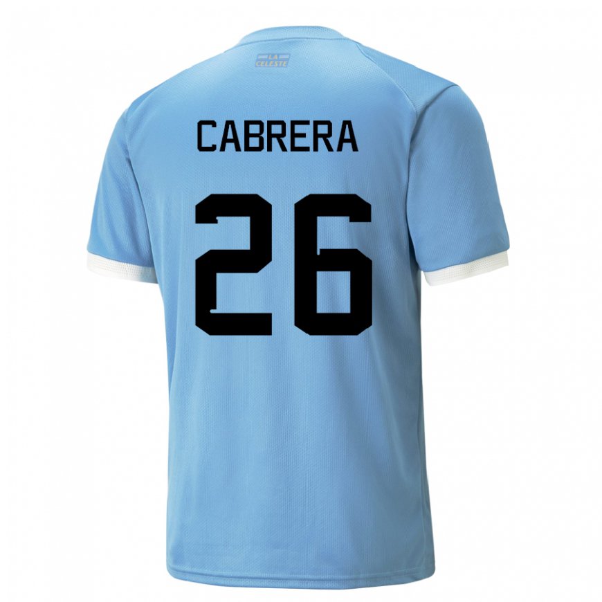 Kandiny Niño Camiseta Uruguay Leandro Cabrera #26 Azul 1ª Equipación 22-24 La Camisa