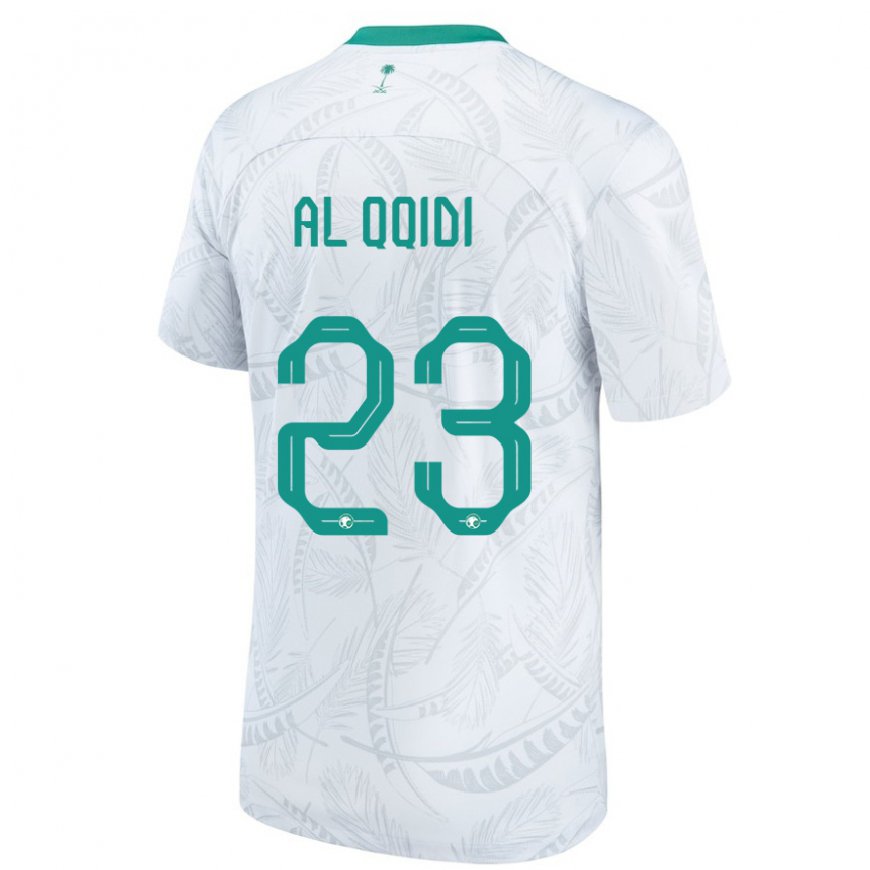 Kandiny Bambino Maglia Arabia Saudita Nawaf Al Qqidi #23 Bianco Kit Gara Home 22-24 Maglietta