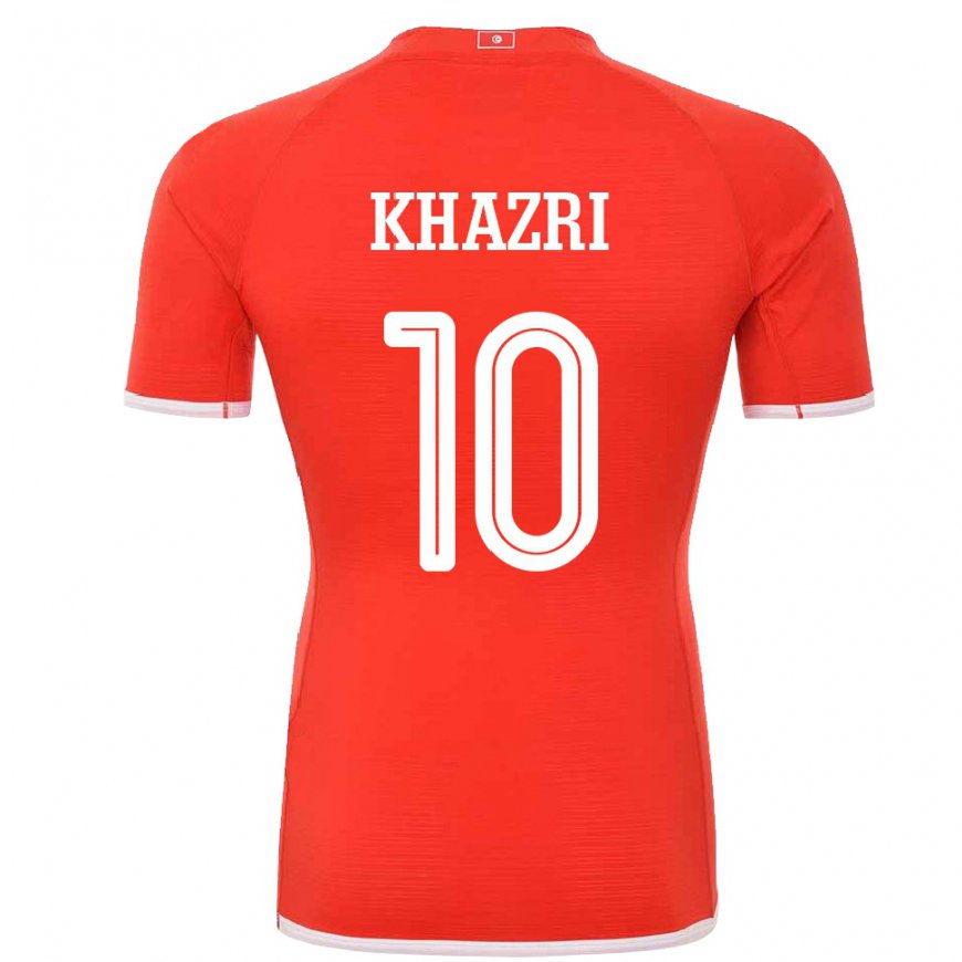 Kandiny Niño Camiseta Túnez Wahbi Khazri #10 Rojo 1ª Equipación 22-24 La Camisa México