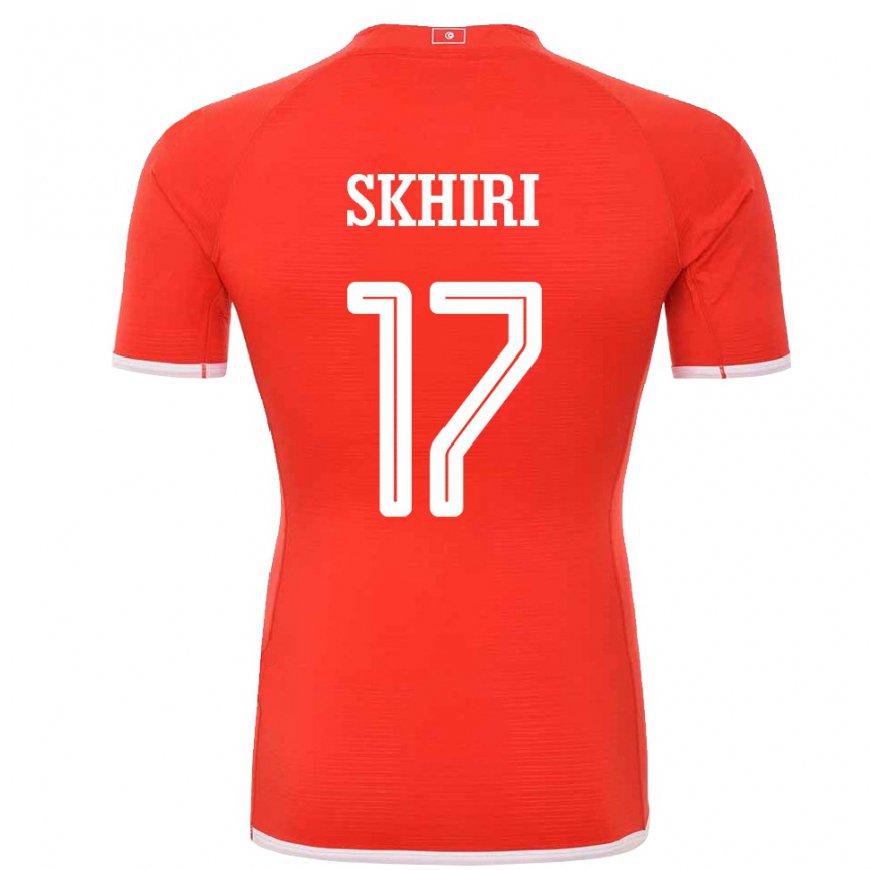 Kandiny Niño Camiseta Túnez Ellyes Skhiri #17 Rojo 1ª Equipación 22-24 La Camisa México