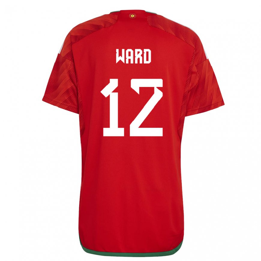 Kandiny Kinderen Welsh Danny Ward #12 Rood Thuisshirt Thuistenue 22-24 T-shirt