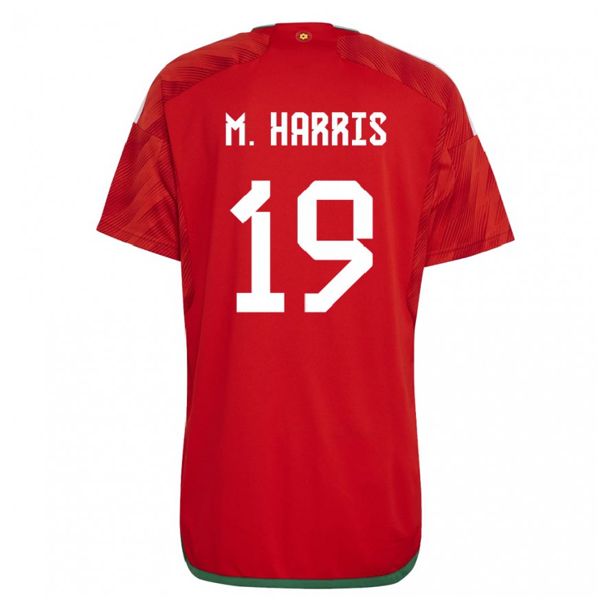 Kandiny Kinderen Welsh Mark Harris #19 Rood Thuisshirt Thuistenue 22-24 T-shirt