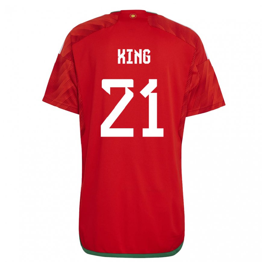 Kandiny Kinder Walisische Tom King #21 Rot Heimtrikot Trikot 22-24 T-shirt Österreich