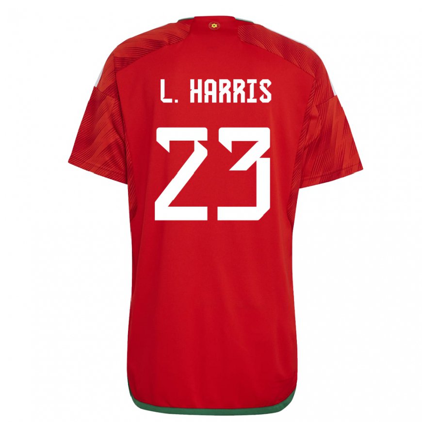 Kandiny Kinderen Welsh Luke Harris #23 Rood Thuisshirt Thuistenue 22-24 T-shirt