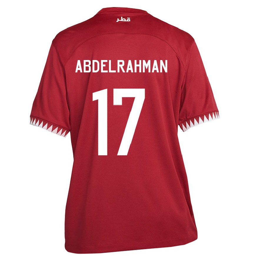 Kandiny Kinderen Qatarees Abdelrahman Fahmi Moustafa #17 Kastanjebruin Thuisshirt Thuistenue 22-24 T-shirt België