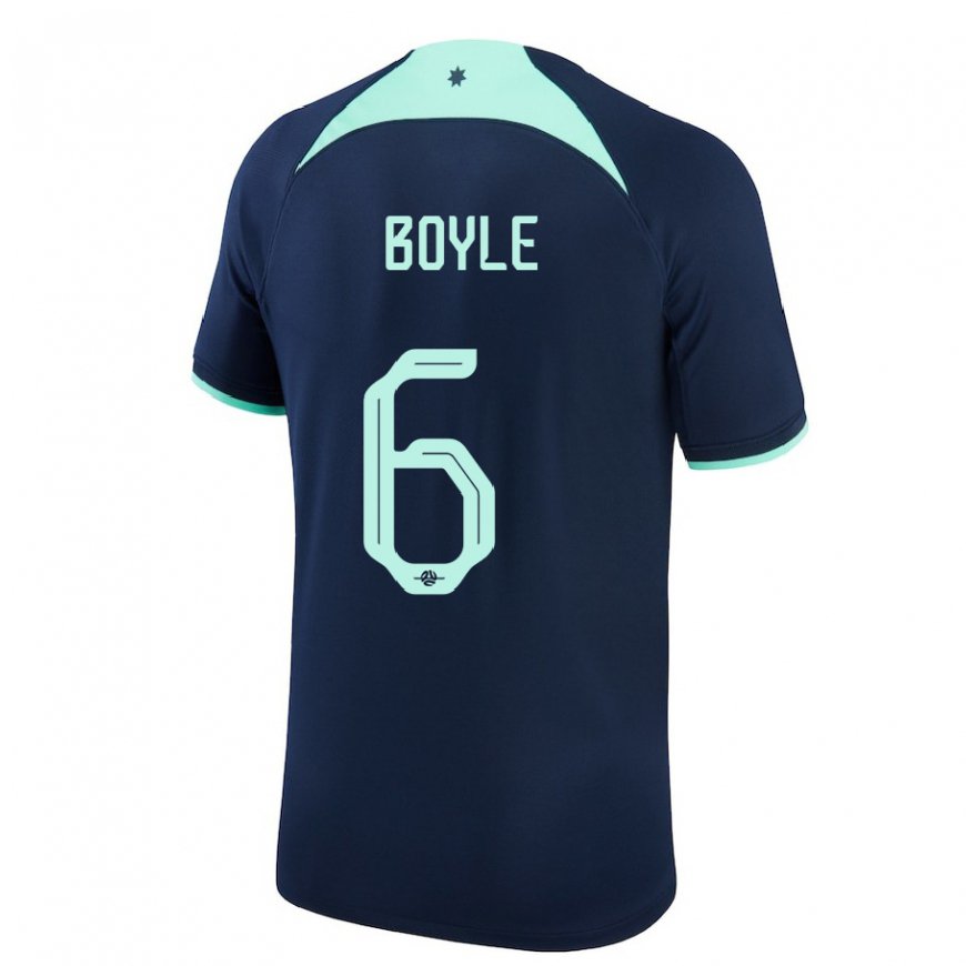 Kandiny Bambino Maglia Australia Martin Boyle #6 Blu Scuro Kit Gara Away 22-24 Maglietta