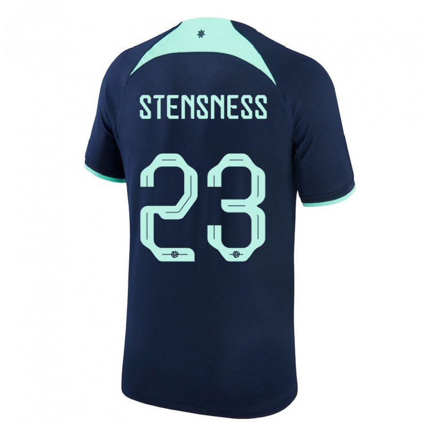 Kandiny Bambino Maglia Australia Gianni Stensness #23 Blu Scuro Kit Gara Away 22-24 Maglietta