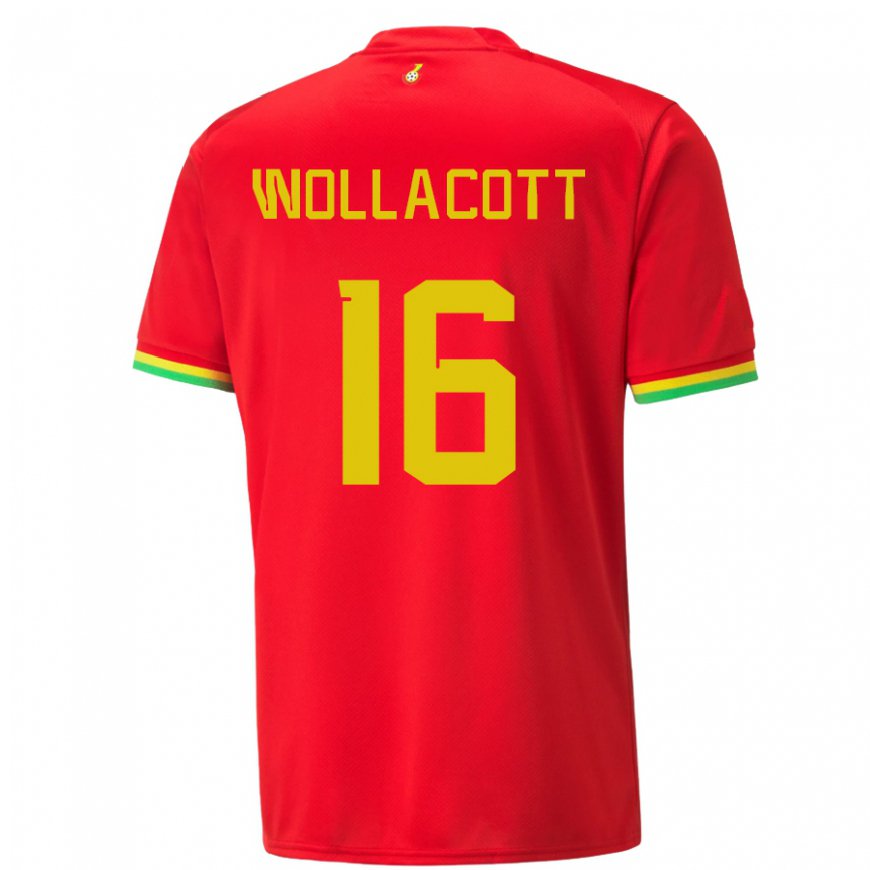 Kandiny Kinderen Ghanees Joe Wollacott #16 Rood Uitshirt Uittenue 22-24 T-shirt