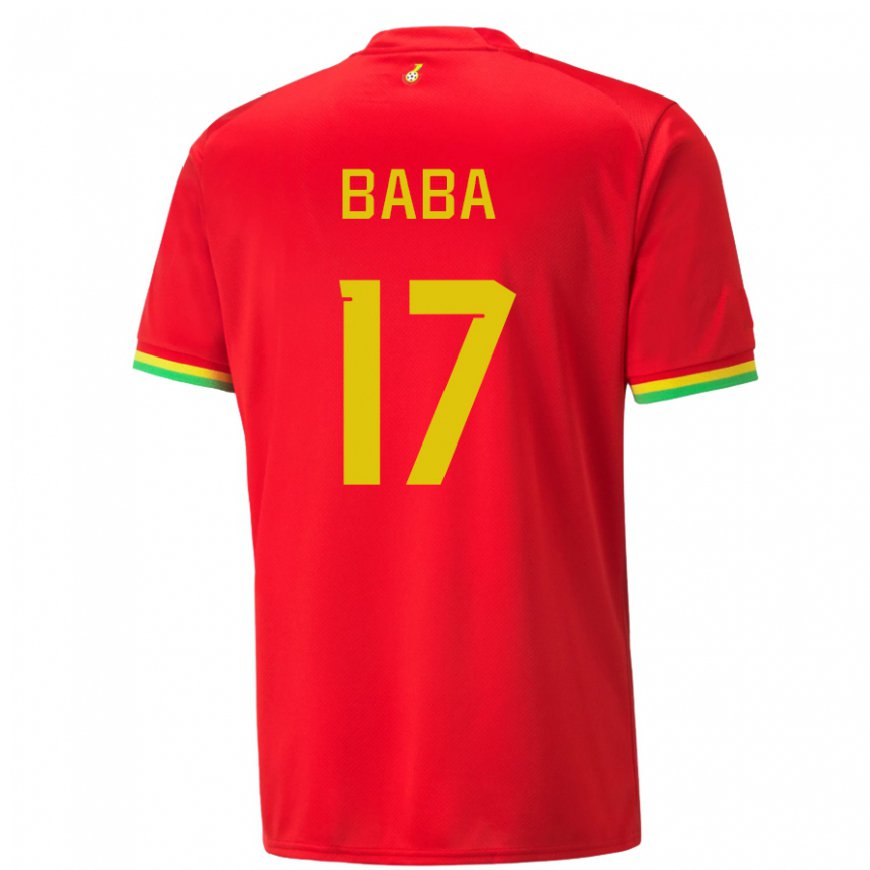 Kandiny Kinderen Ghanees Abdul-rahman Baba #17 Rood Uitshirt Uittenue 22-24 T-shirt België