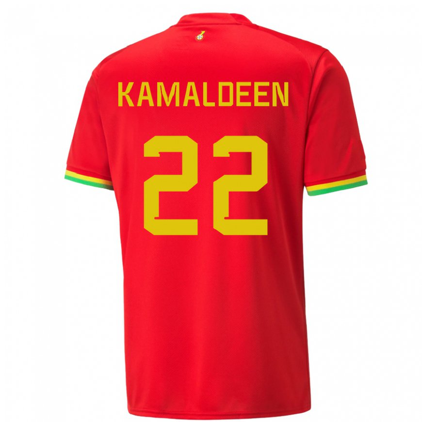 Kandiny Niño Camiseta Ghana Kamaldeen Sulemana #22 Rojo 2ª Equipación 22-24 La Camisa