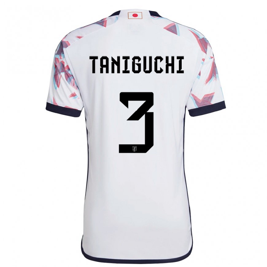 Kandiny Niño Camiseta Japón Shogo Taniguchi #3 Blanco 2ª Equipación 22-24 La Camisa