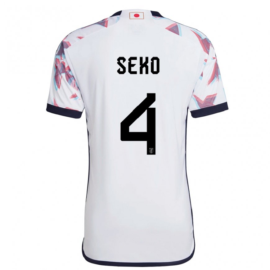 Kandiny Bambino Maglia Giappone Ayumu Seko #4 Bianco Kit Gara Away 22-24 Maglietta