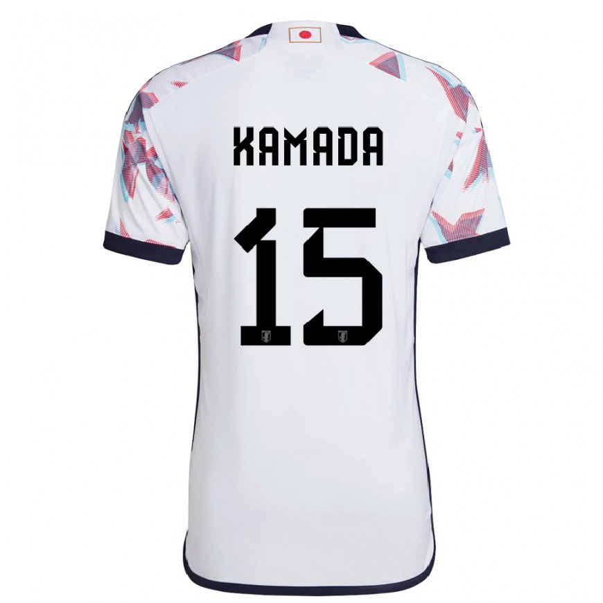 Kandiny Niño Camiseta Japón Daichi Kamada #15 Blanco 2ª Equipación 22-24 La Camisa