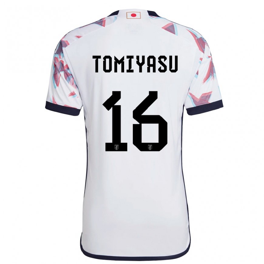 Kandiny Kinder Japanische Takehiro Tomiyasu #16 Weiß Auswärtstrikot Trikot 22-24 T-shirt Österreich