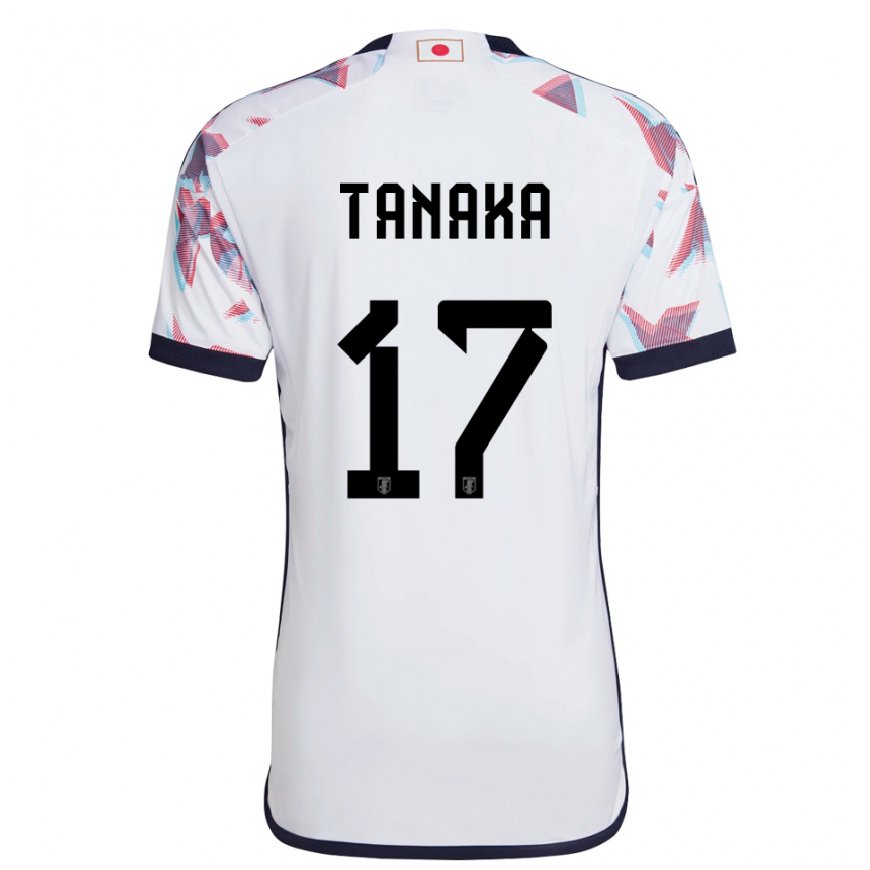 Kandiny Bambino Maglia Giappone Ao Tanaka #17 Bianco Kit Gara Away 22-24 Maglietta