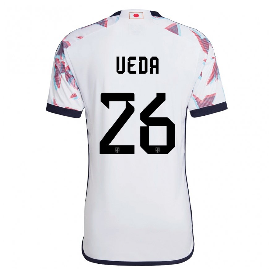 Kandiny Niño Camiseta Japón Ayase Ueda #26 Blanco 2ª Equipación 22-24 La Camisa