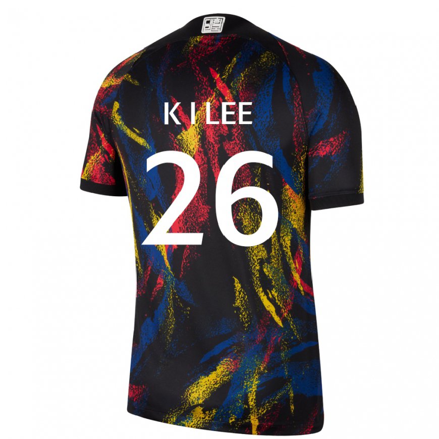 Kandiny Bambino Maglia Corea Del Sud Kang-in Lee #26 Multicolore Kit Gara Away 22-24 Maglietta