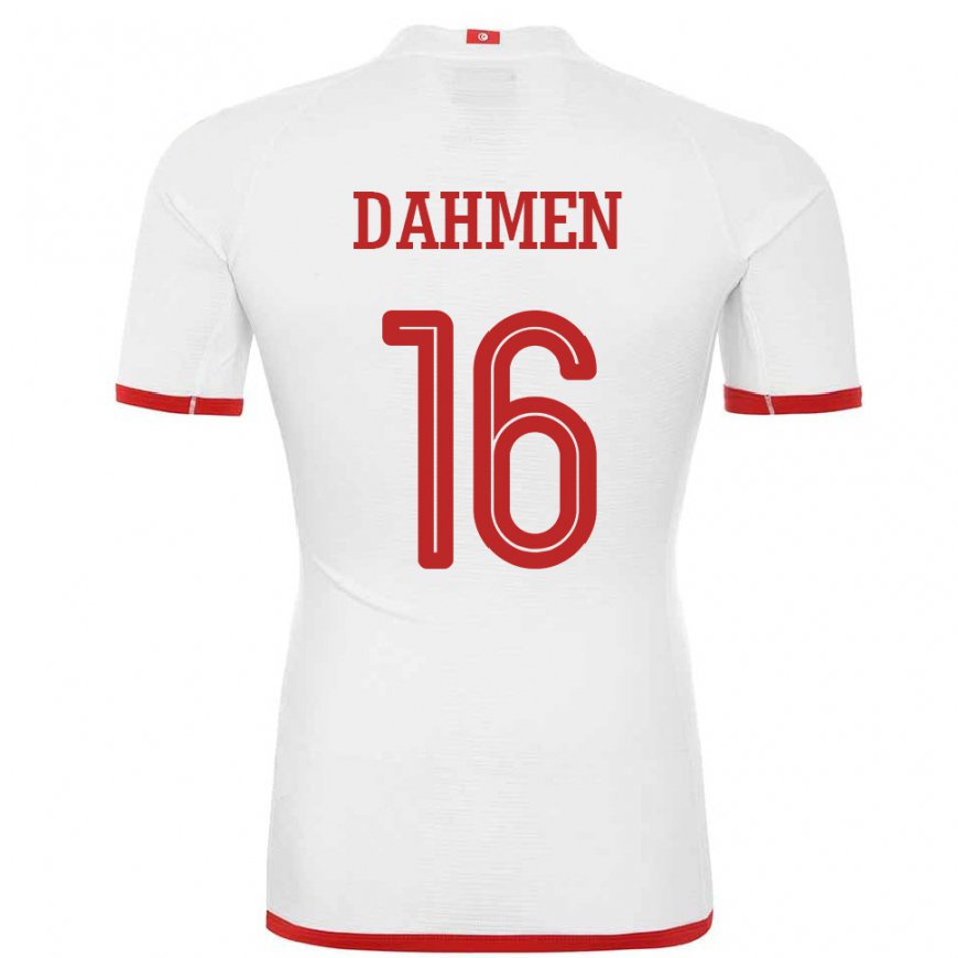 Kandiny Niño Camiseta Túnez Aymen Dahmen #16 Blanco 2ª Equipación 22-24 La Camisa México