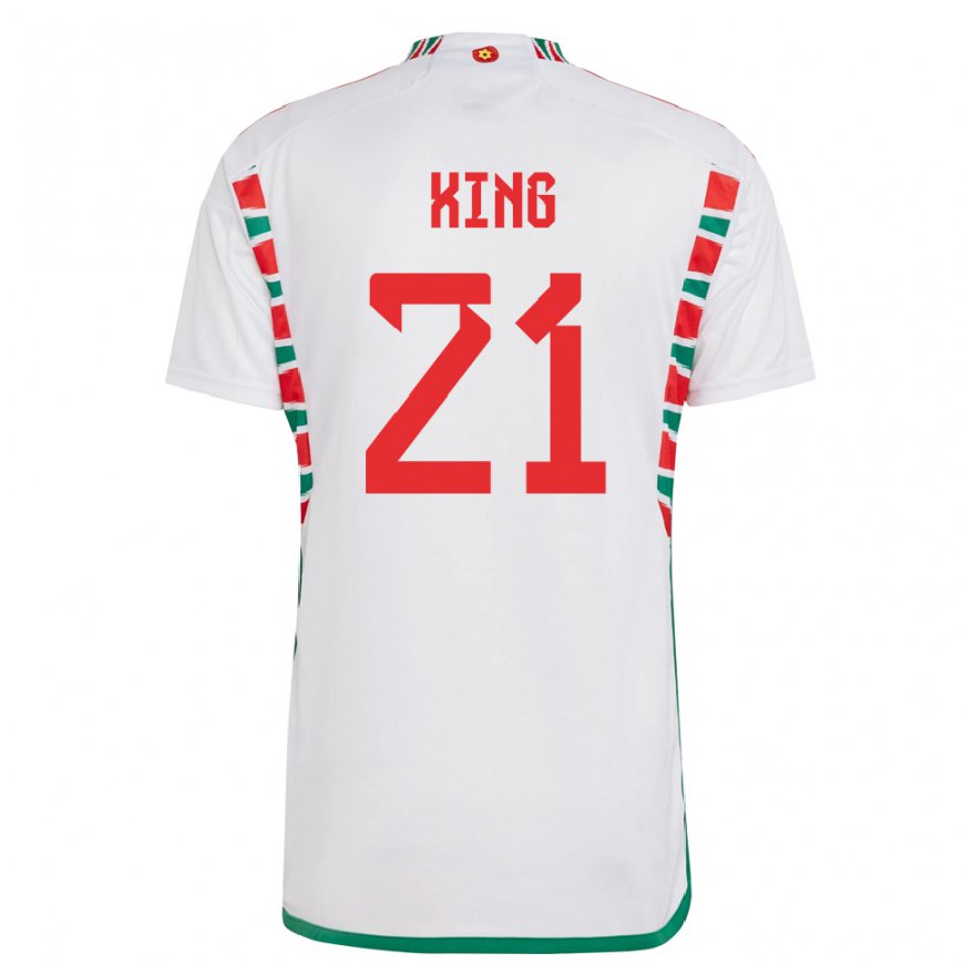 Kandiny Kinderen Welsh Tom King #21 Wit Uitshirt Uittenue 22-24 T-shirt