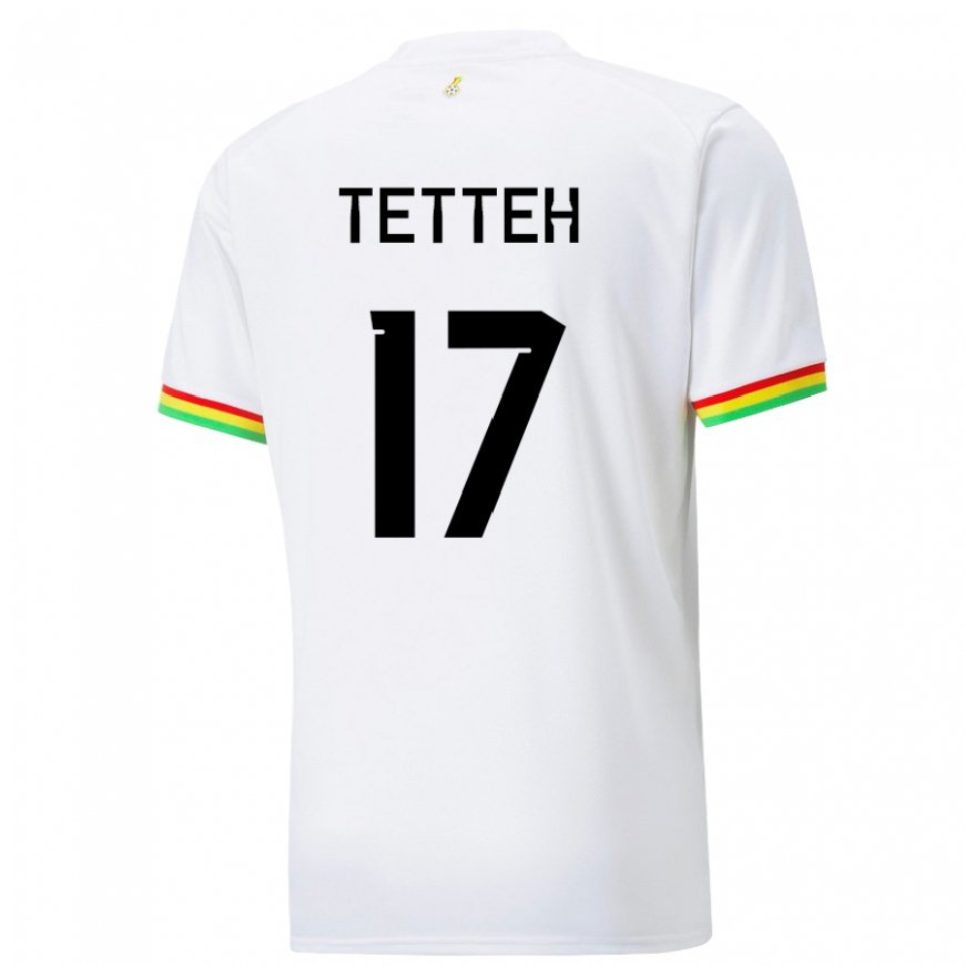 Kandiny Herren Ghanaische Benjamin Tetteh #17 Weiß Heimtrikot Trikot 22-24 T-shirt Österreich