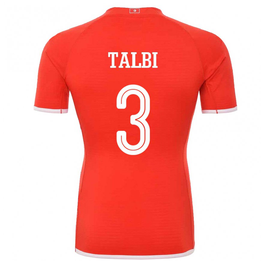 Kandiny Heren Tunesisch Montassar Talbi #3 Rood Thuisshirt Thuistenue 22-24 T-shirt België