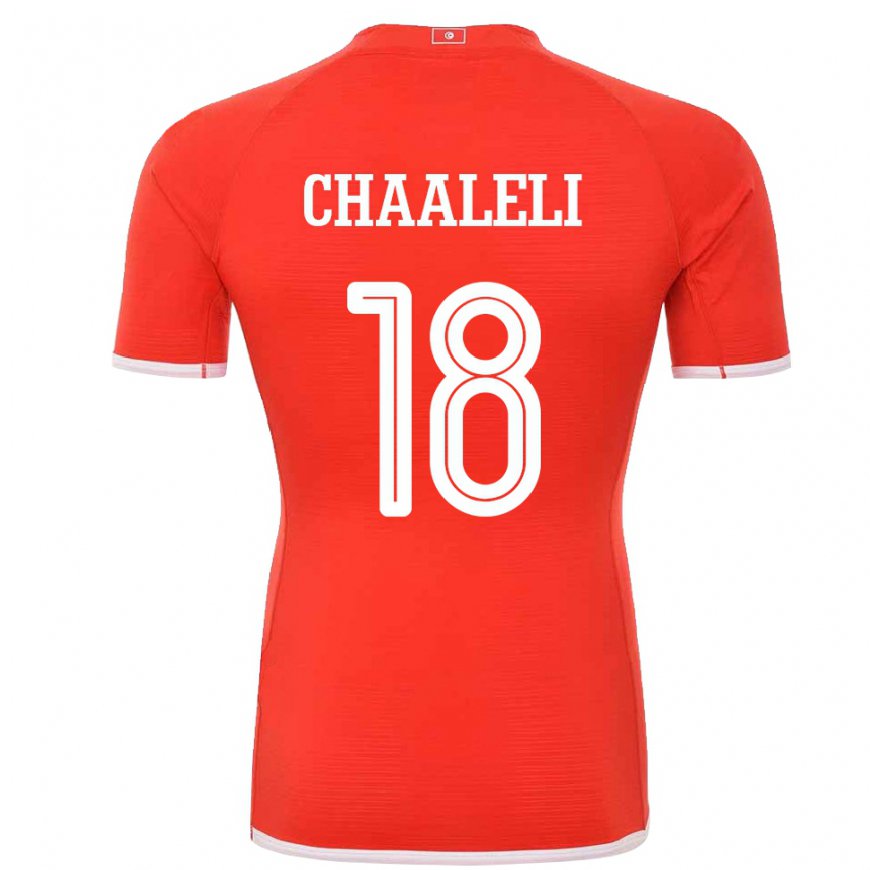 Kandiny Hombre Camiseta Túnez Ghaliene Chaaleli #18 Rojo 1ª Equipación 22-24 La Camisa México