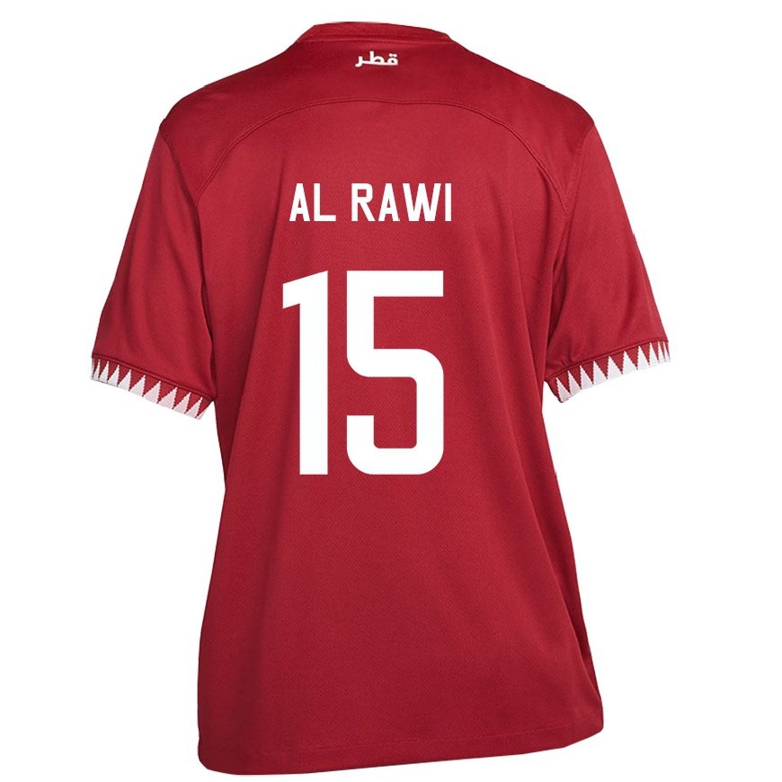 Kandiny Heren Qatarees Bassam Al Rawi #15 Kastanjebruin Thuisshirt Thuistenue 22-24 T-shirt België