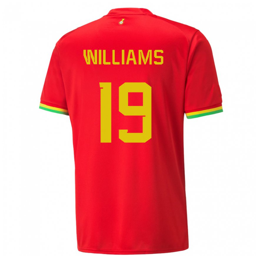 Kandiny Heren Ghanees Inaki Williams #19 Rood Uitshirt Uittenue 22-24 T-shirt