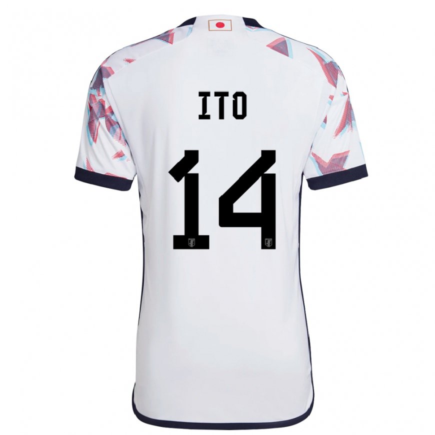 Kandiny Uomo Maglia Giappone Junya Ito #14 Bianco Kit Gara Away 22-24 Maglietta