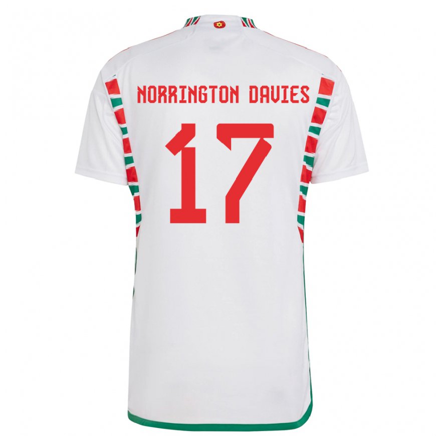 Kandiny Heren Welsh Rhys Norrington Davies #17 Wit Uitshirt Uittenue 22-24 T-shirt België