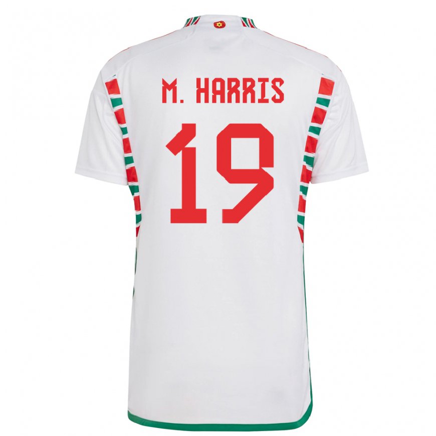 Kandiny Heren Welsh Mark Harris #19 Wit Uitshirt Uittenue 22-24 T-shirt