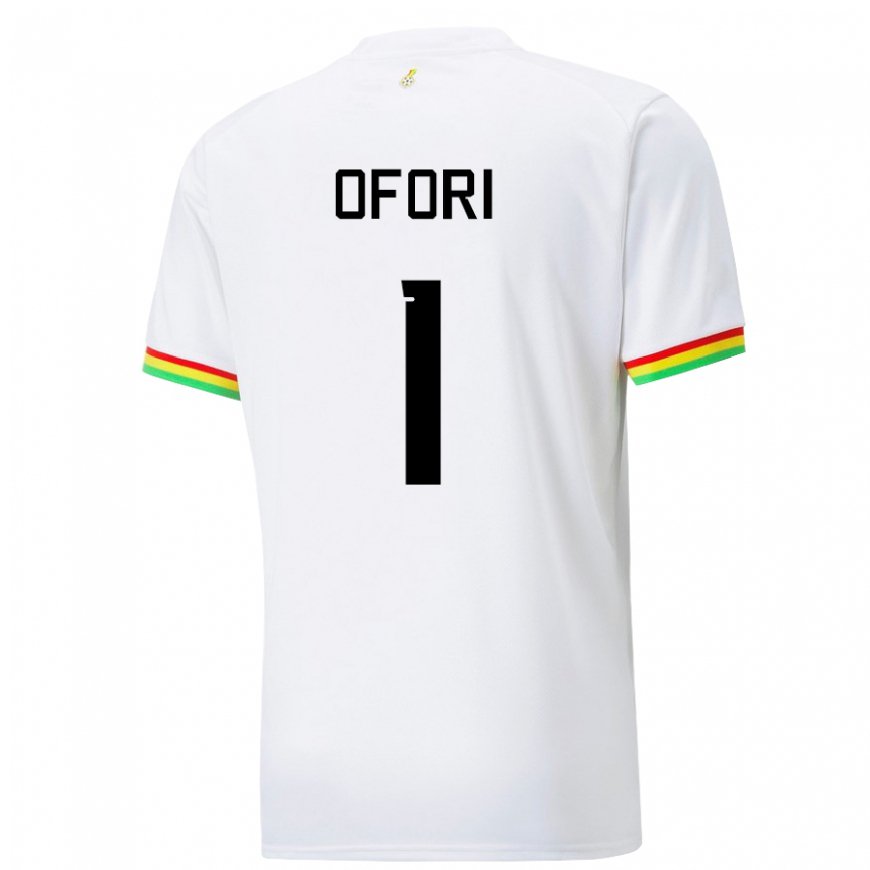 Kandiny Mujer Camiseta Ghana Richard Ofori #1 Blanco 1ª Equipación 22-24 La Camisa