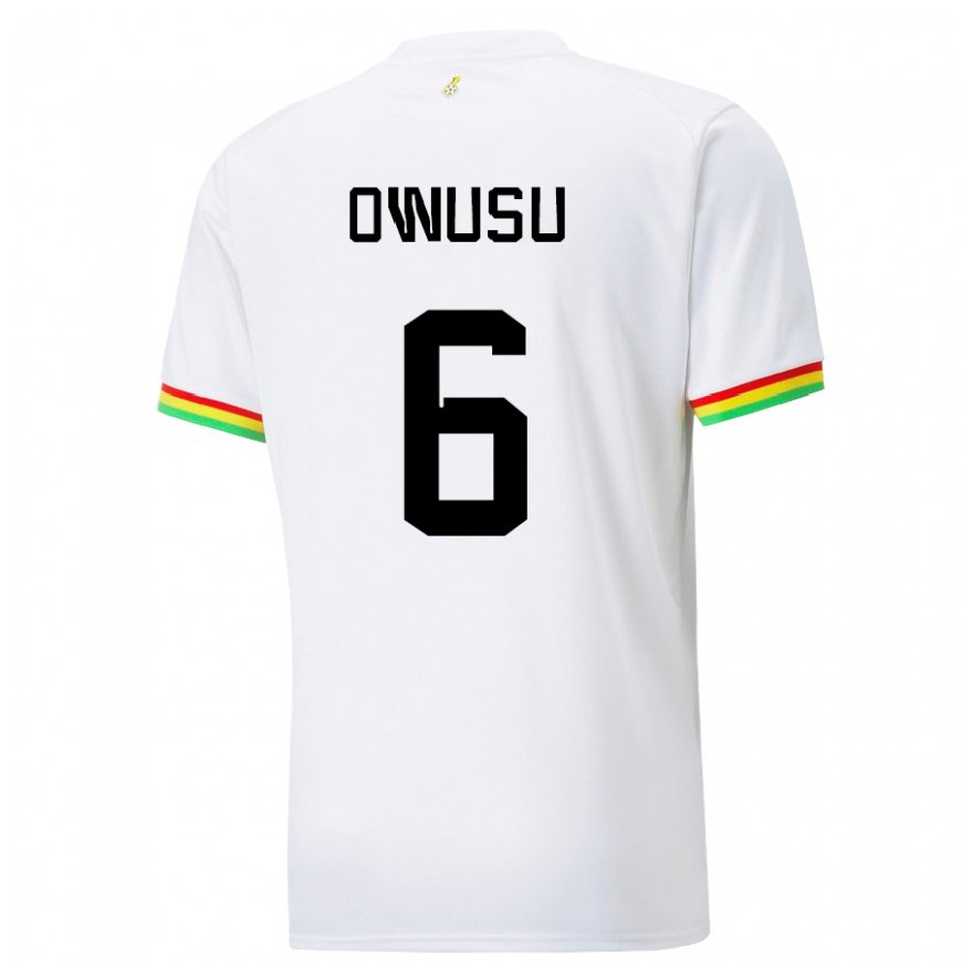 Kandiny Dames Ghanees Elisha Owusu #6 Wit Thuisshirt Thuistenue 22-24 T-shirt België