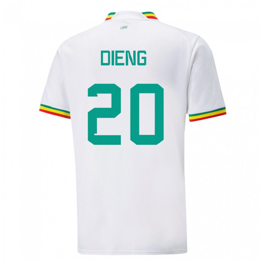 Kandiny Dames Senegalees Bamba Dieng #20 Wit Thuisshirt Thuistenue 22-24 T-shirt België