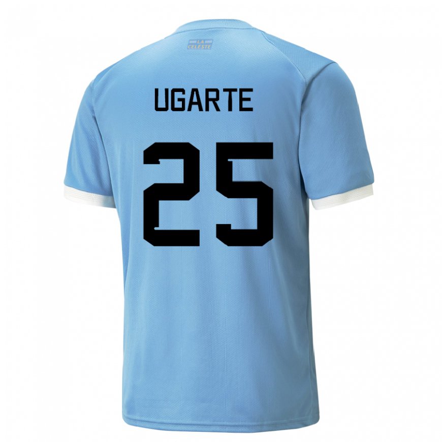 Kandiny Donna Maglia Uruguay Manuel Ugarte #25 Blu Kit Gara Home 22-24 Maglietta