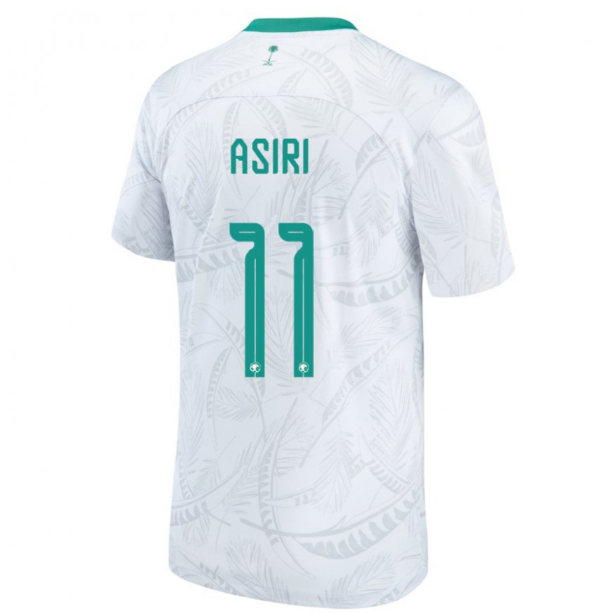 Kandiny Mujer Camiseta Arabia Saudita Haitham Asiri #11 Blanco 1ª Equipación 22-24 La Camisa