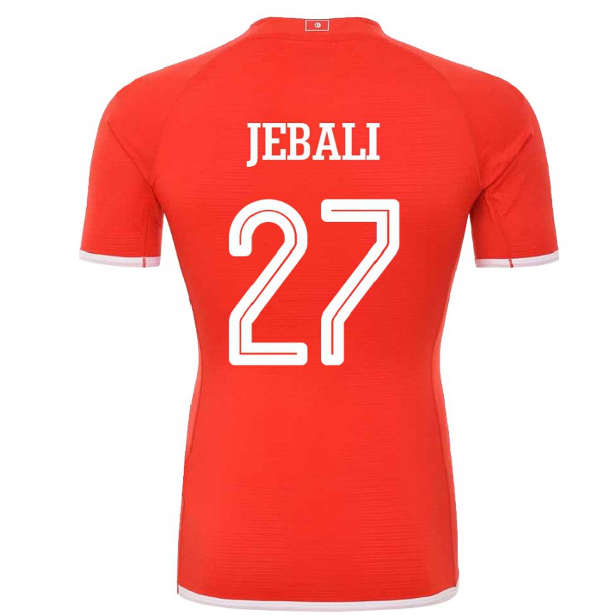 Kandiny Mujer Camiseta Túnez Issam Jebali #27 Rojo 1ª Equipación 22-24 La Camisa