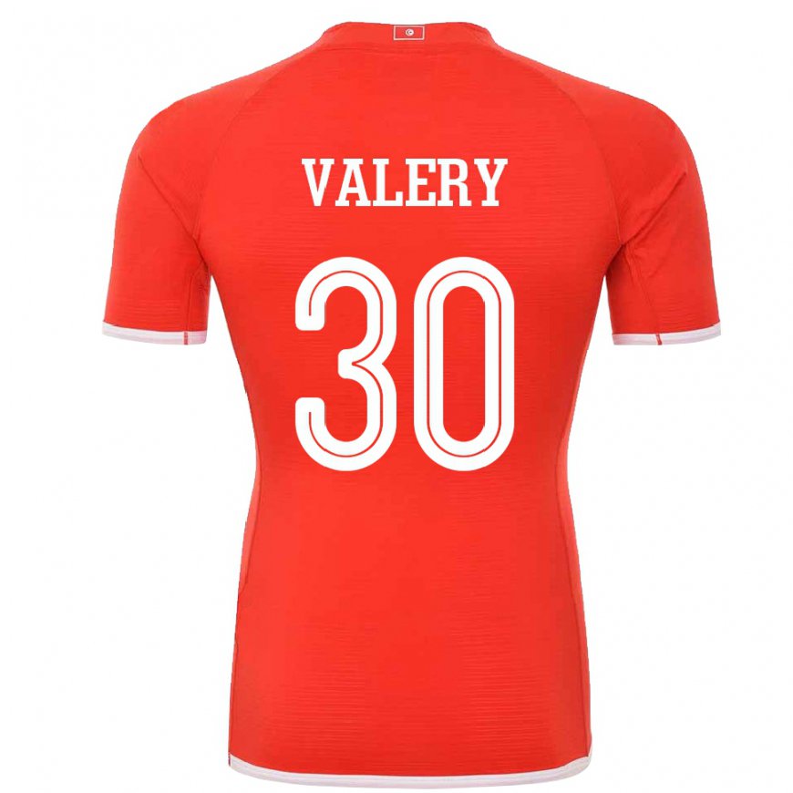 Kandiny Dames Tunesisch Yann Valery #30 Rood Thuisshirt Thuistenue 22-24 T-shirt