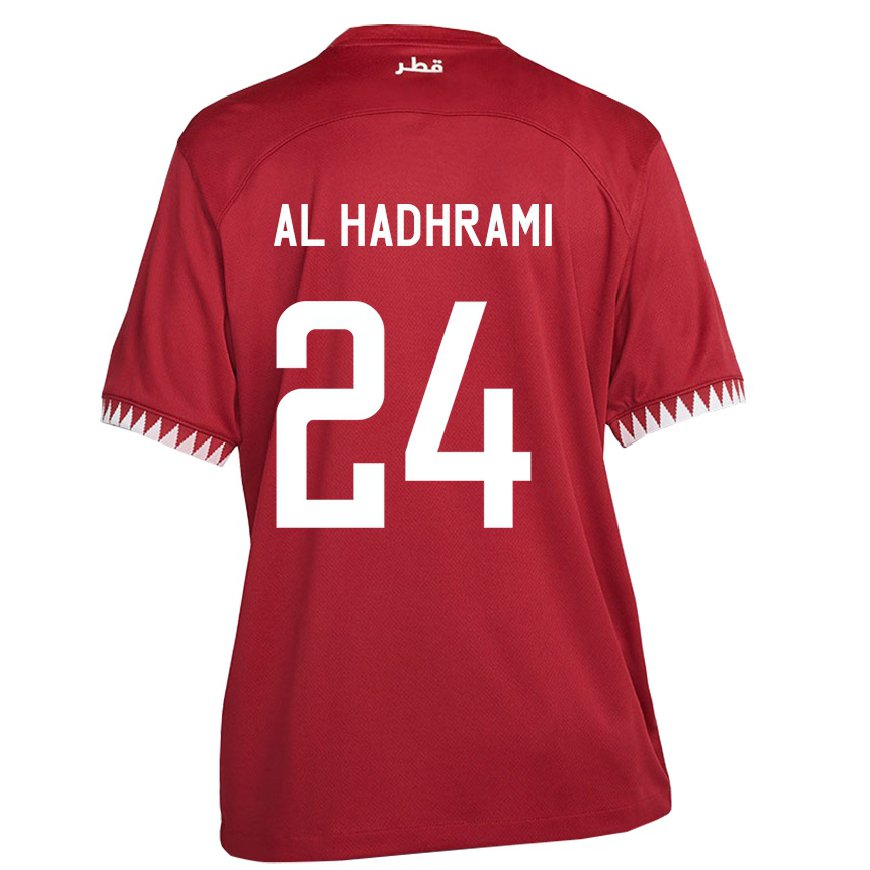 Kandiny Damen Katarische Naif Abdulraheem Al Hadhrami #24 Kastanienbraun Heimtrikot Trikot 22-24 T-shirt Österreich