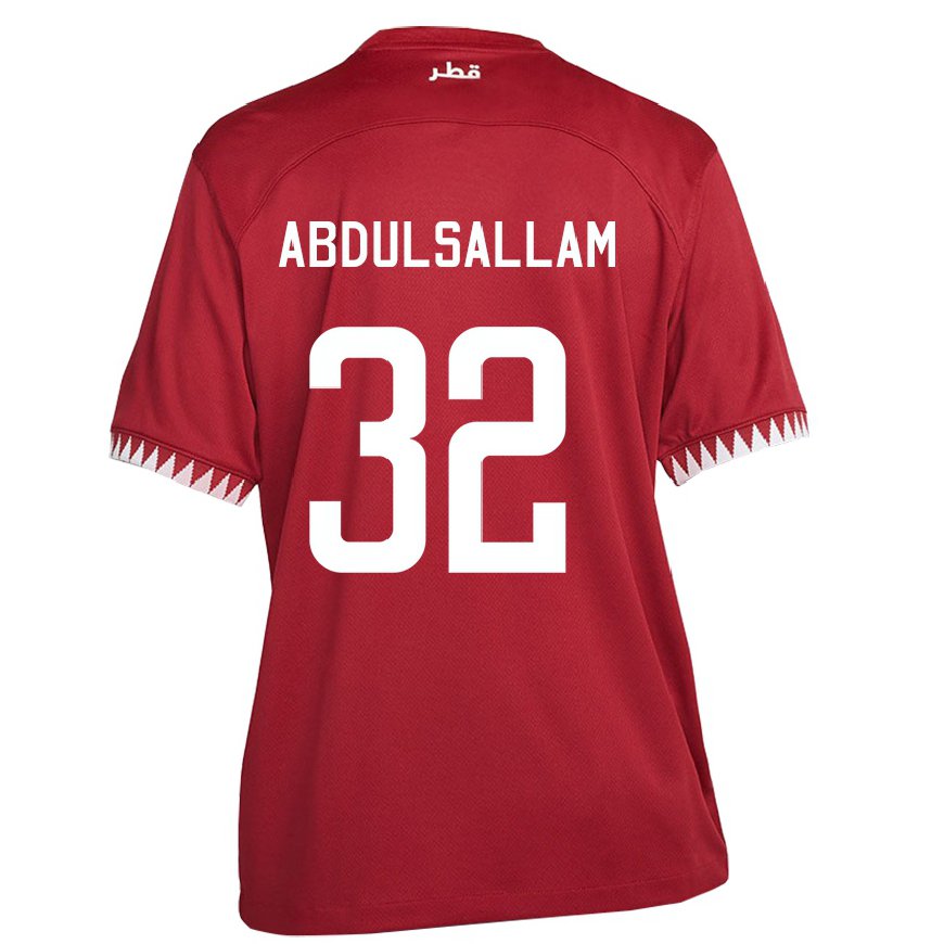 Kandiny Damen Katarische Jassem Gaber Abdulsallam #32 Kastanienbraun Heimtrikot Trikot 22-24 T-shirt Österreich