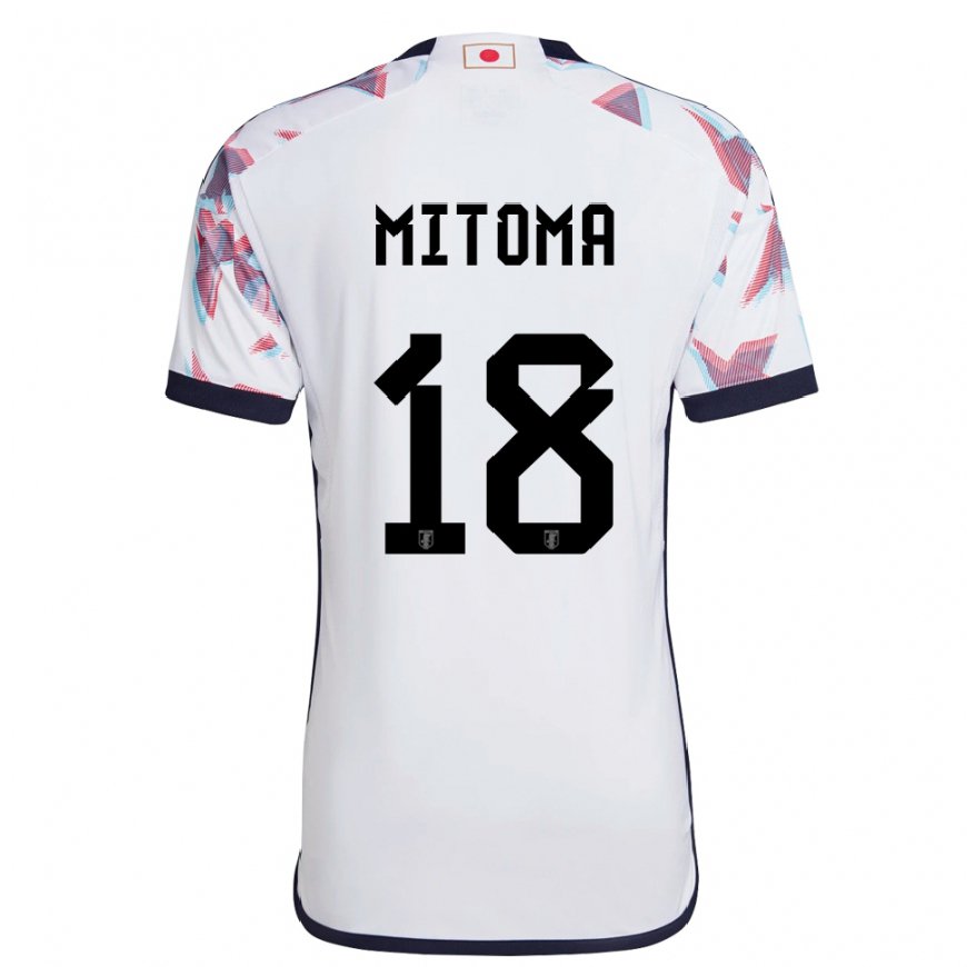 Kandiny Dames Japans Kaoru Mitoma #18 Wit Uitshirt Uittenue 22-24 T-shirt